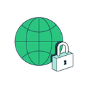 World and padlock icon