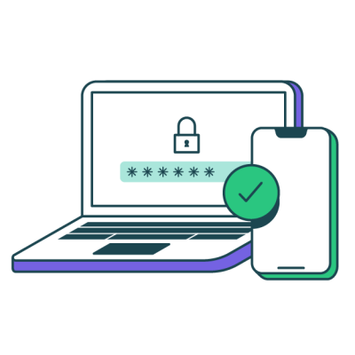 Laptop and small device icon